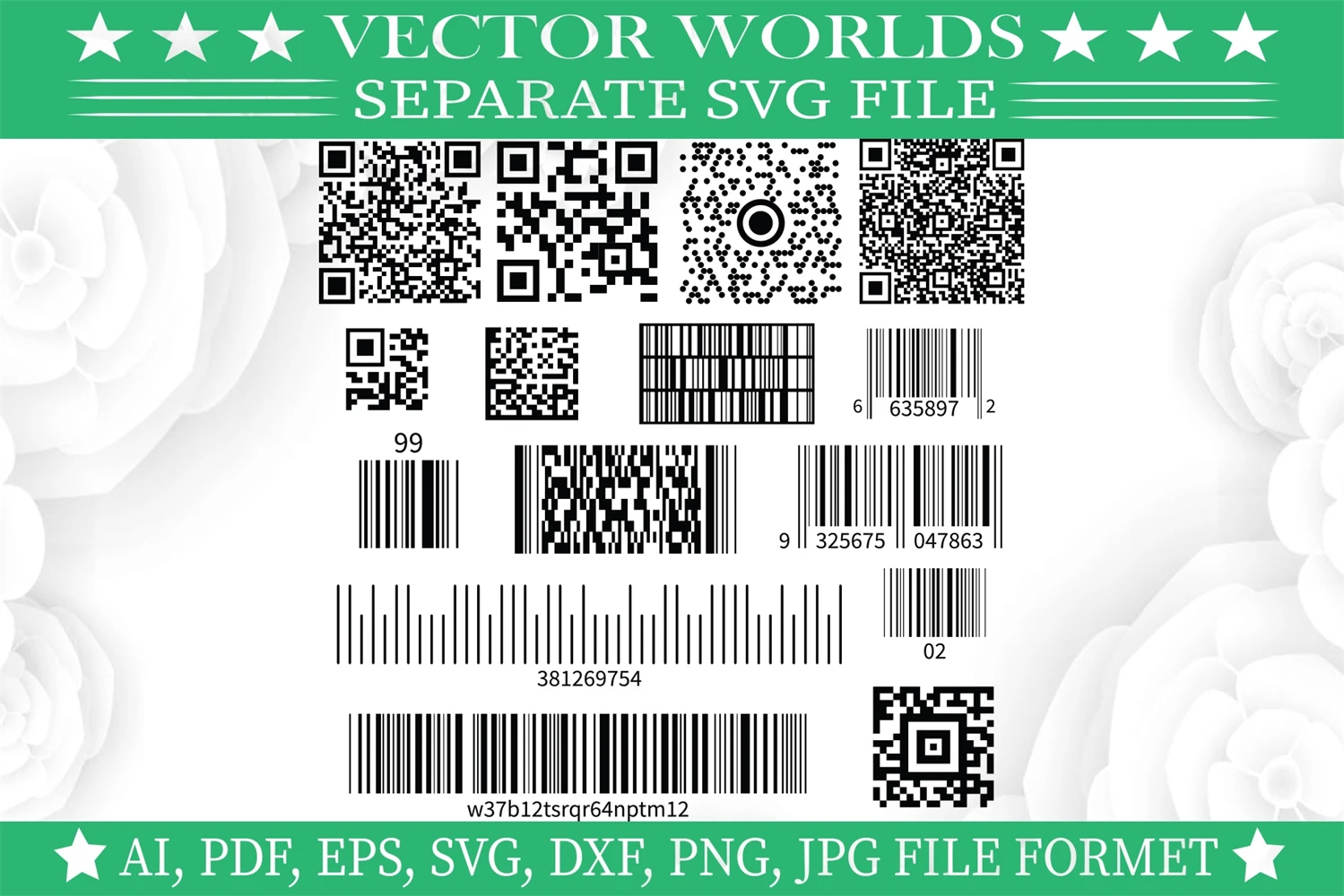 Barcode SVG Bar SVG Barcodes SVG SVG AI Pdf Eps DXF Designful