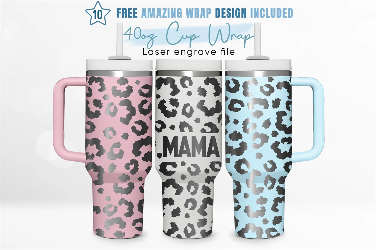 Stanley 40oz Quencher Wrap SVG | Stanley Leopard Print SVG | Stanley  Cheetah Print SVG | Download Cut Files for Cricut and Silhouette