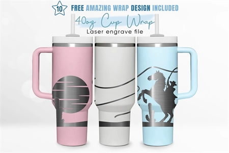 40oz Engraved Tumbler Wrap Cow Pattern, Animal Cow Print, Co - Inspire  Uplift