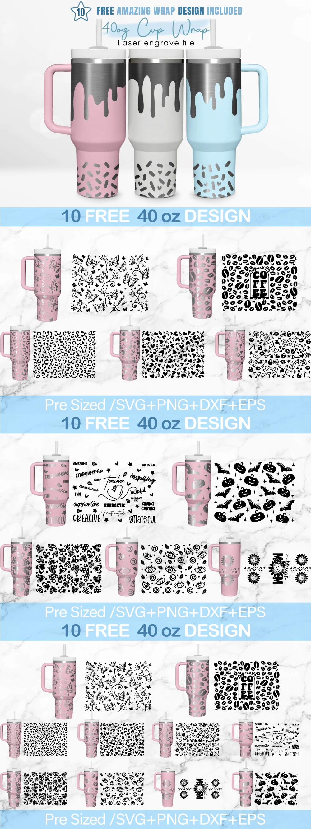 Donut Judge Me 40oz Tumbler Wrap, Tumbler Sublimation