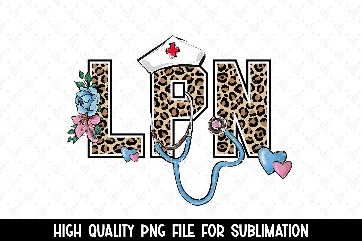 Nurse Life Leopard Medical Tools TShirt PNG Sublimation Designs