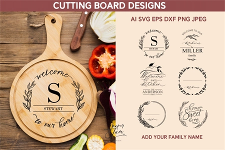 Cutting Board SVG Sunflower Split Frame Graphic by Paperjamlab