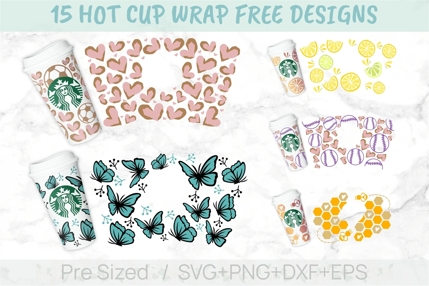 Christmas Starbucks Wrap SVG - Christmas Tree SVG - Hot Cup Wrap