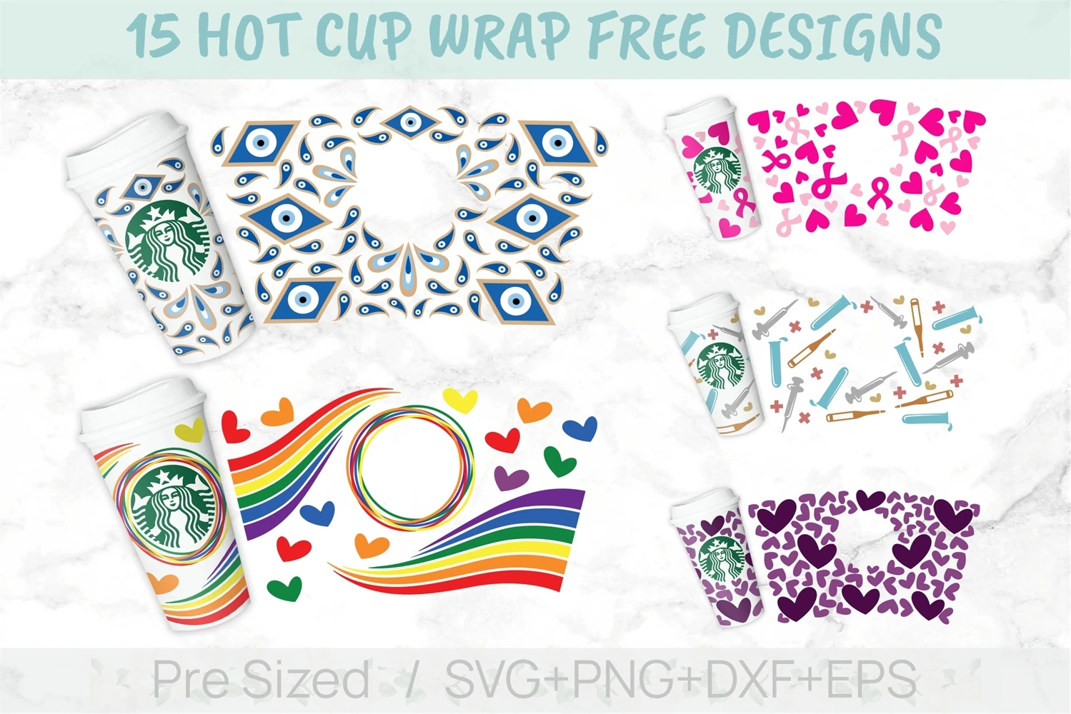 Dottie Digitals - Christmas Candy Canes Starbucks Cup SVG Xmas