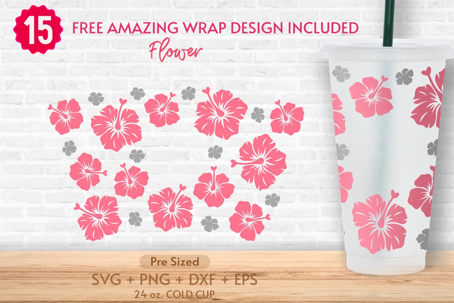 Floral Moon Svg, Hibiscus Svg, Celestial Svg, Cut File, Cricut