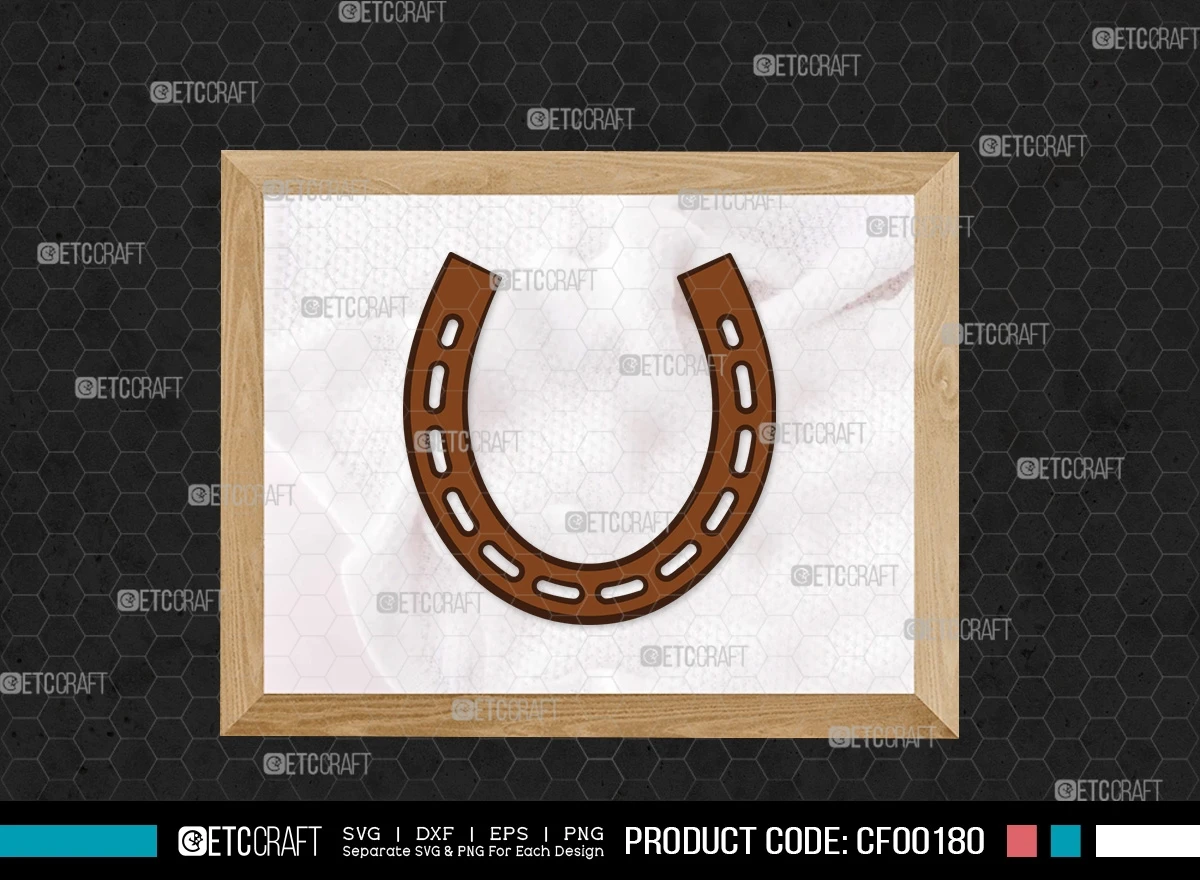 Horse shoe Outline Cutfile, cricut ,silhouette, SVG, EPS, JPEG, PNG,  Vector, Digital File Stock Vector