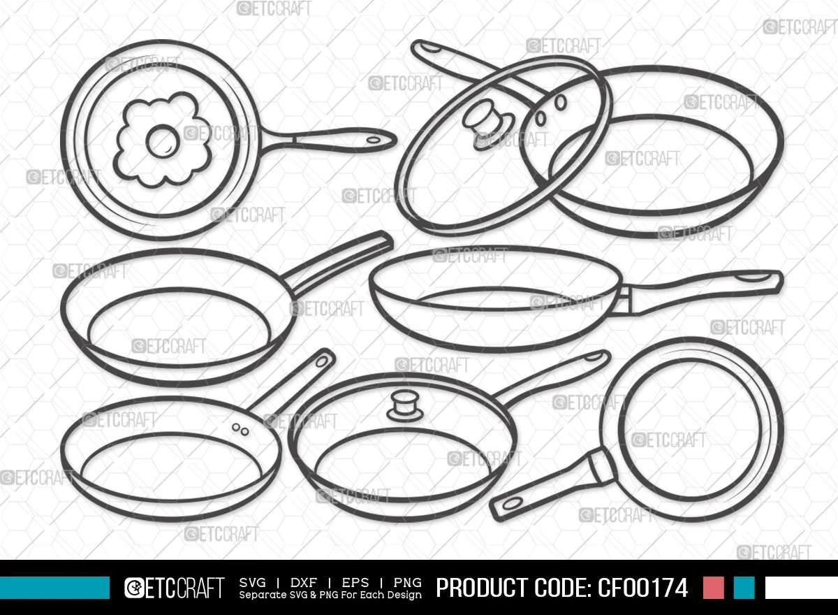 Cooking Pot Outline SVG, Food Svg, Cooking Pot Clipart, Cooking Pot Files  for Cricut, Cooking Pot Cut Files for Silhouette, Dxf, Png, Eps 