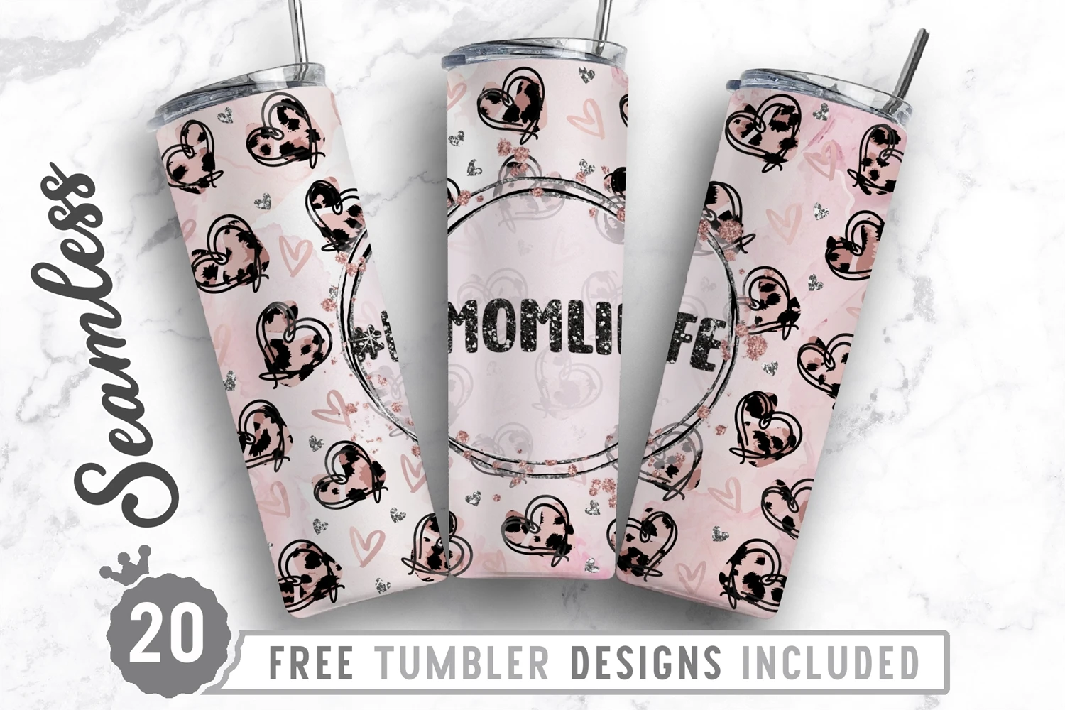 Mom Life Tumbler Bundle, 20/30oz Skinny Sublimation