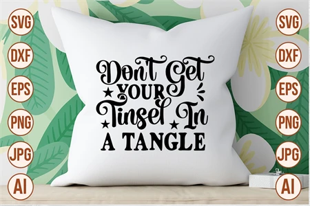 Tinsel In A Tangle Pillow