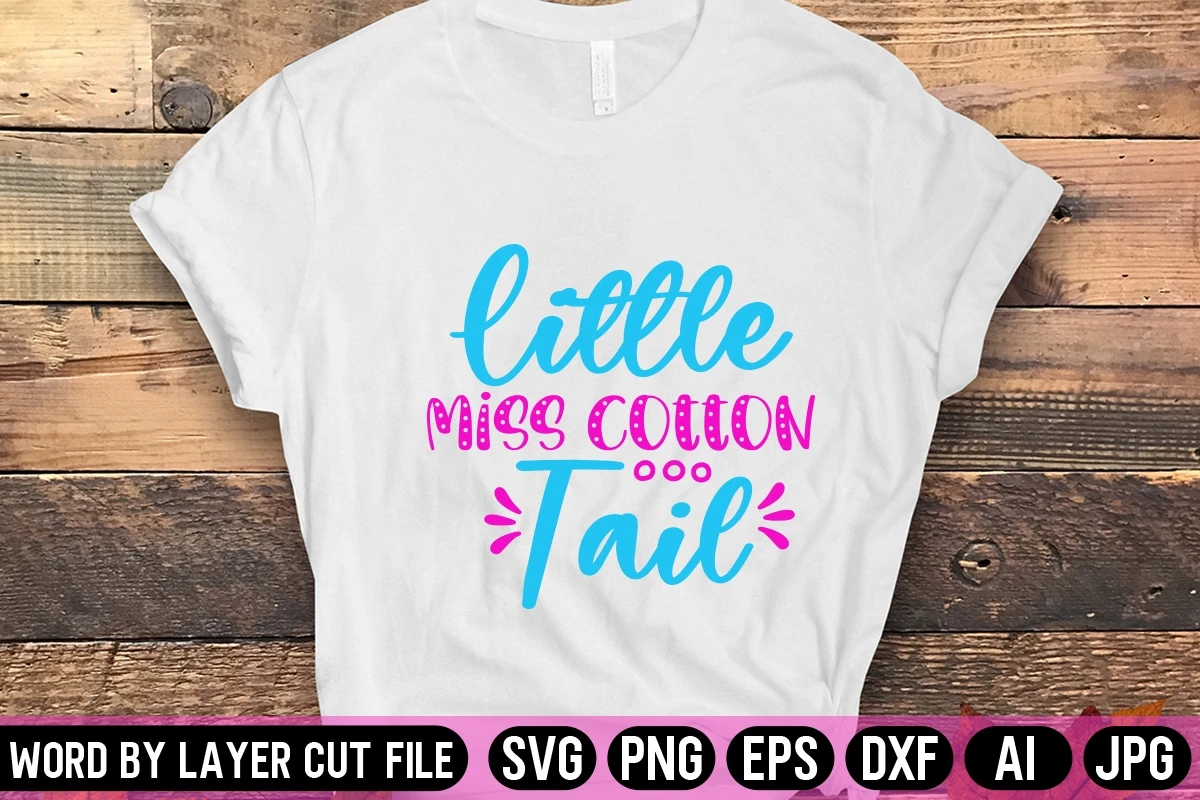 Little Miss Cotton Tail Svg Design