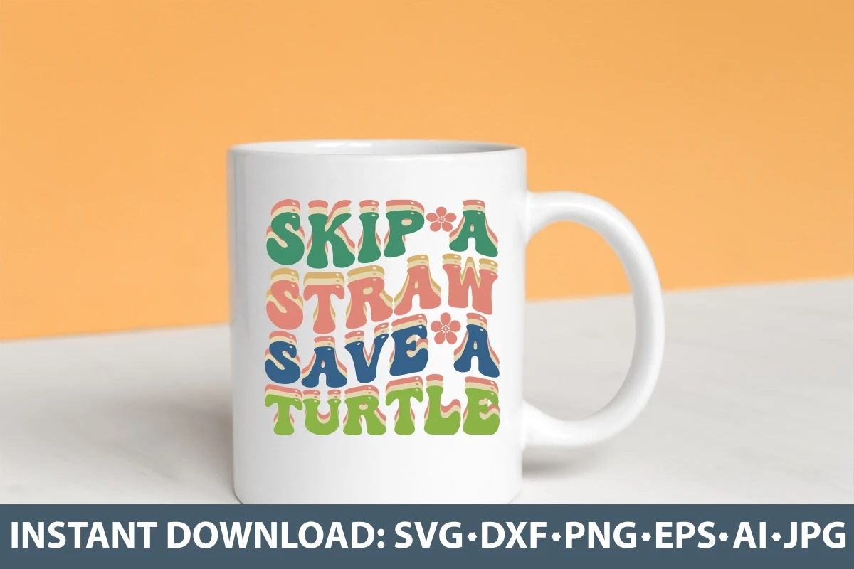 Skip a straw save a turtle SVG / Earth Day SVG