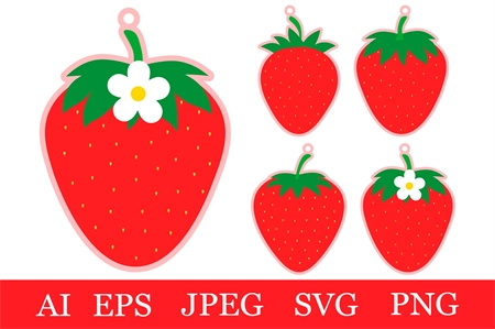 Strawberry stickers PNG. Strawberry stickers printable By IrinaShishkova