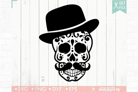 Lady Sugar Skull Design SVG PNG Files, Cricut, Silhouette Studio, Digital  Cut Files Waterslides