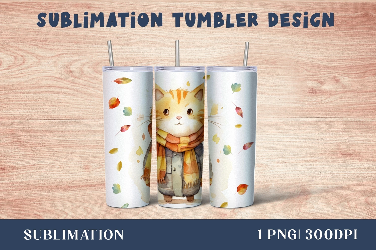 Watercolor Giraffe Tumbler Wrap