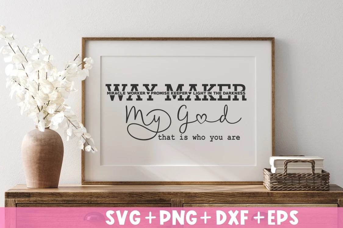 Miracle worker promise keeper way maker light SVG