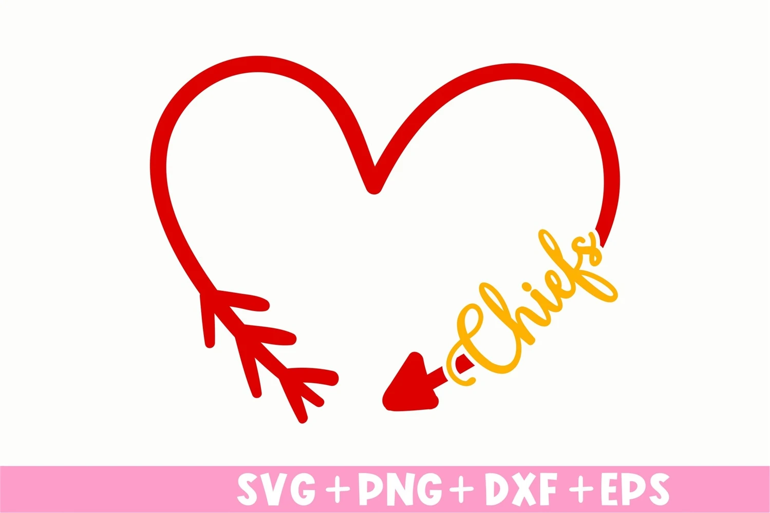 Love Chiefs SVG, Kansas City Chiefs SVG PNG, KC Logo Heart Love